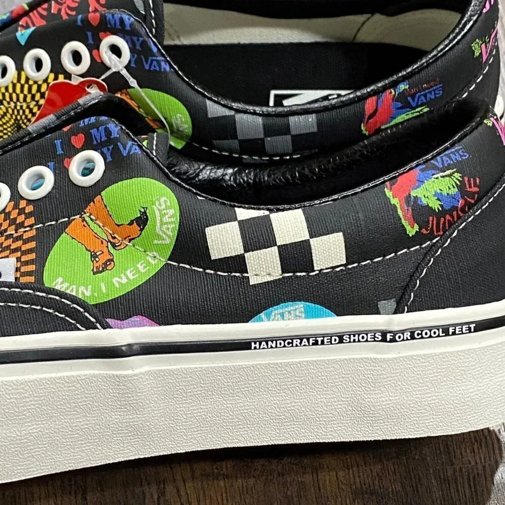 VANS Era sf V66 Black/Multi Graphic Print Sneakers Size‎ 9 Women